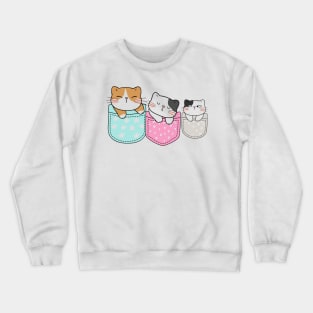 Three Cats Three Moods Crewneck Sweatshirt